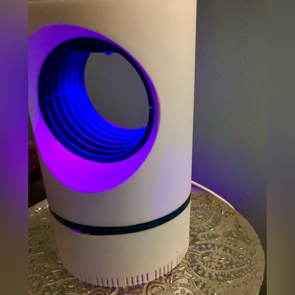 USB Mini Electric Bug Trapper Zapper Light & Fan Mobile Insect Trap Remove base - Picture 12 of 13